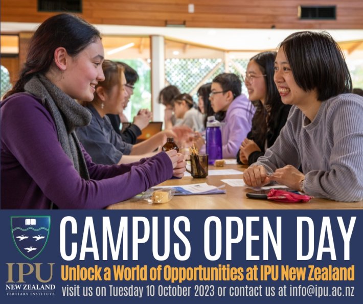 Ipu New Zealand Campus Open Day Tuesday October Ipu New